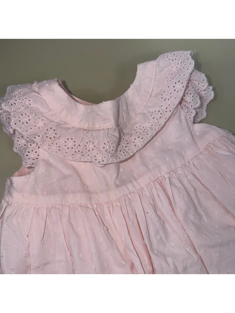 Baby B’Gosh Girls 6M Pink Eyelet Dress & Bloomer Set